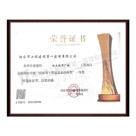 2021年度“山东省工程建设泰山杯奖”一等奖 城发城市广场