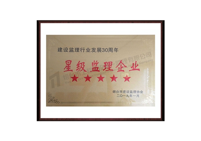 2019年星级监理企业