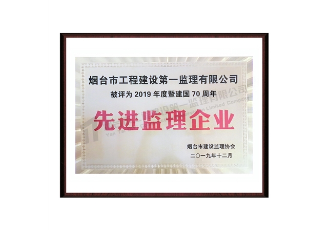 2019年先进监理企业