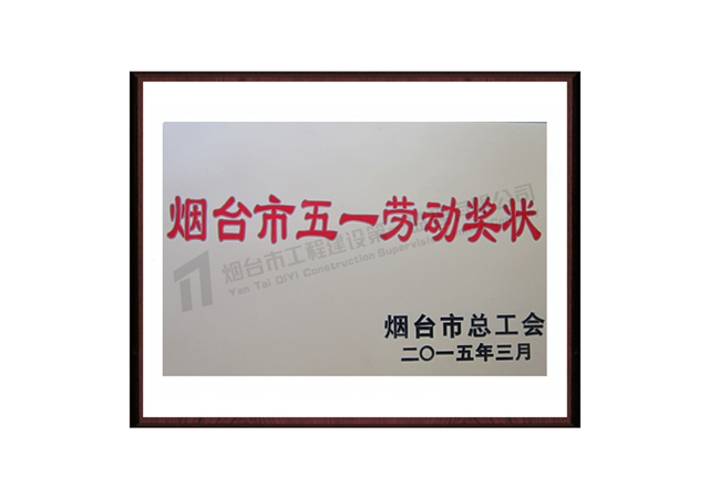 2015五一劳动奖状