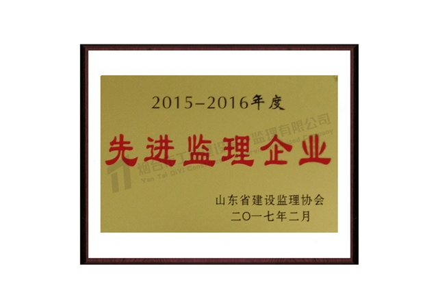 2015-2016先进监理企业